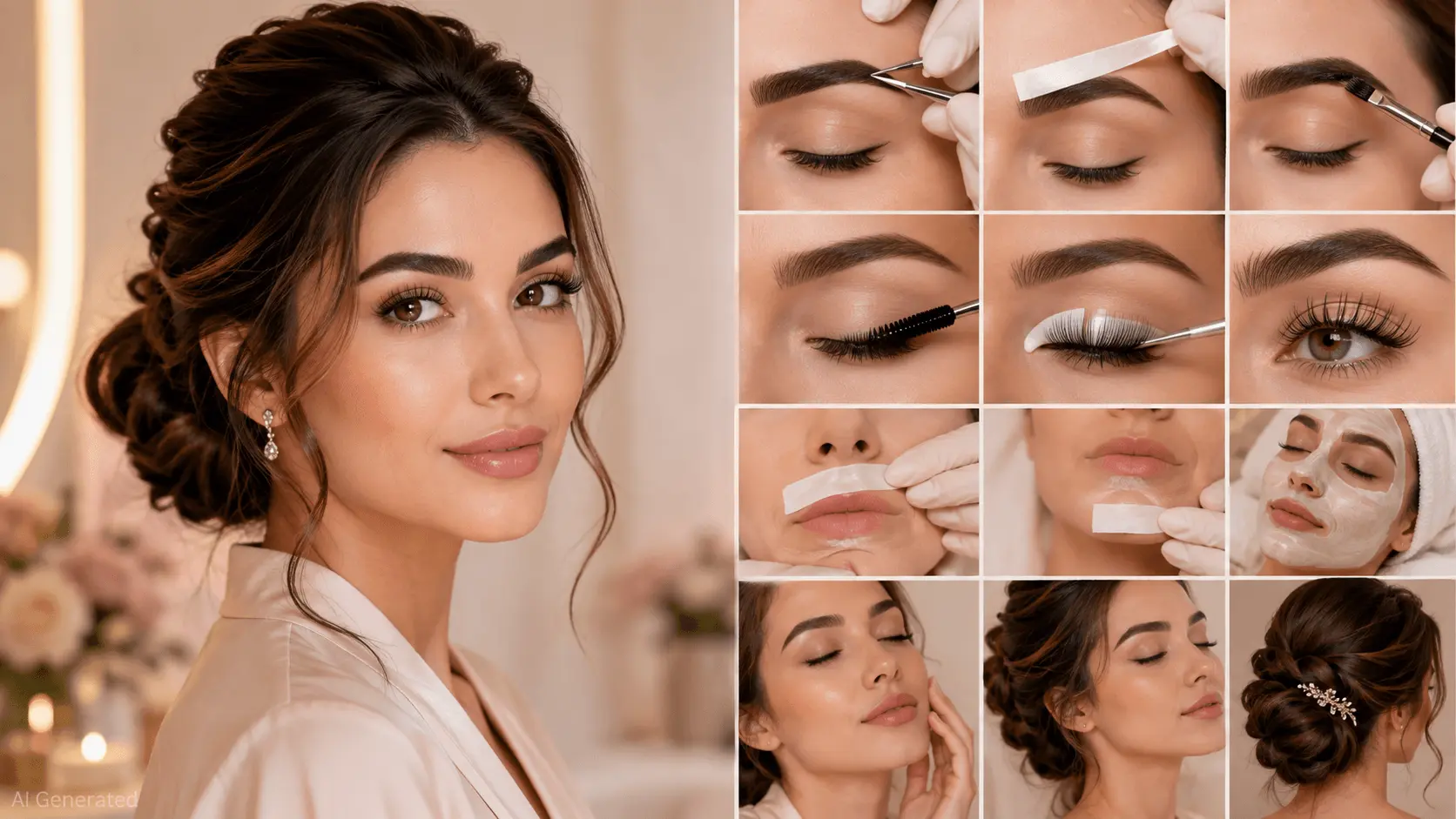 Kosmetik-Leistungen bei Lara Hair 76 in Jünkerath: Augenbrauen, Wimpern, Lashlifting, Browlifting, Waxing und Hochsteckfrisur