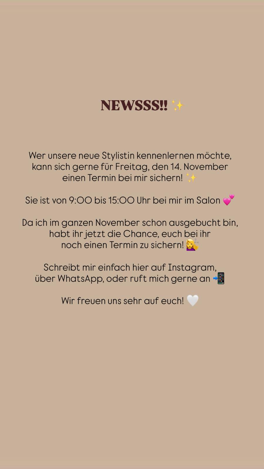 Neuigkeiten aus dem Salon